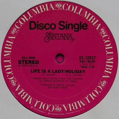 Santana : One Chain (Don't Make No Prison) (12", Pit)