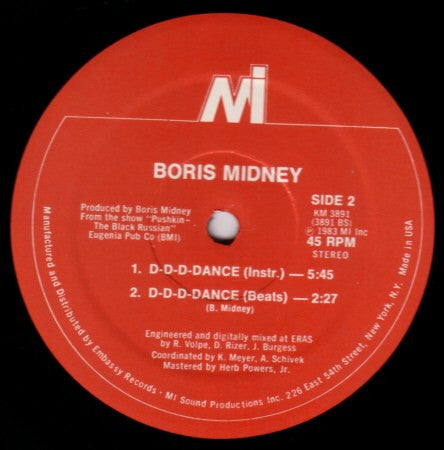 Boris Midney : D-D-D-Dance (12", Red)