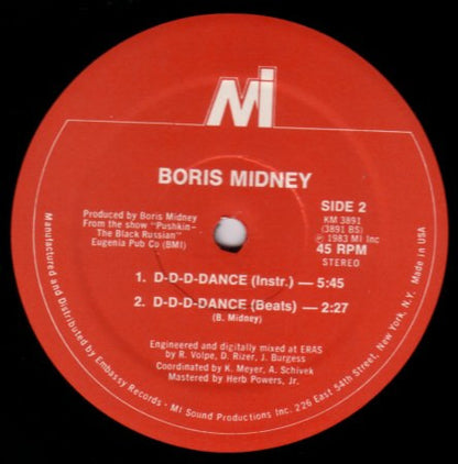 Boris Midney : D-D-D-Dance (12", Red)