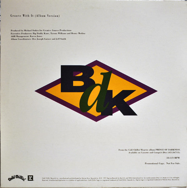Big Daddy Kane : Groove With It (12", Promo)
