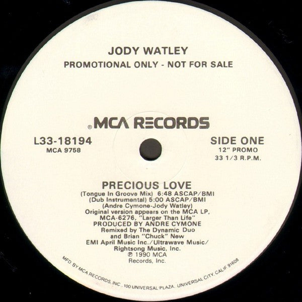Jody Watley : Precious Love (12", Promo)