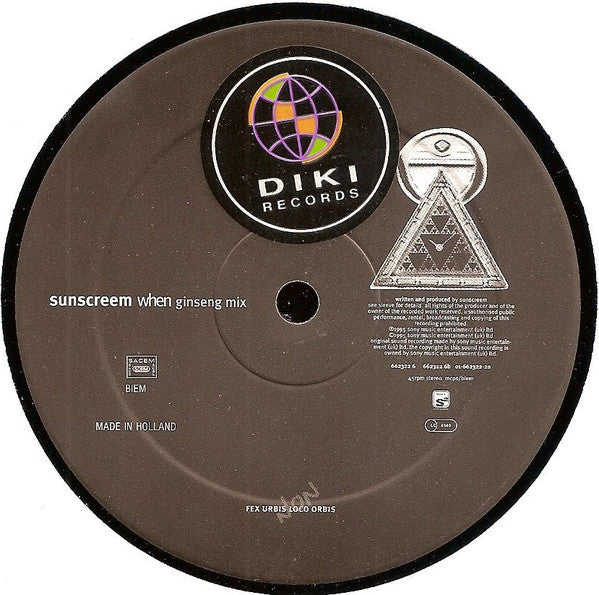 Sunscreem : When (12")