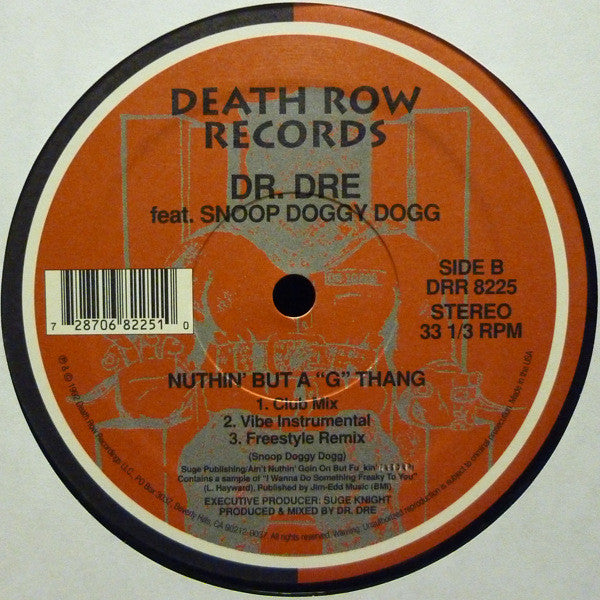 Dr. Dre Feat. Snoop Doggy Dogg* : Nuthin' But A "G" Thang (12", RE)