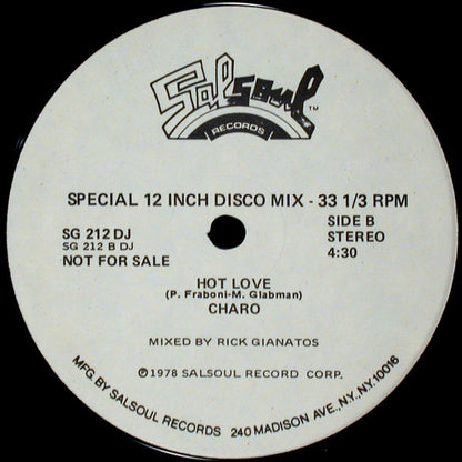 Charo : Stay With Me (12", Single, Promo)