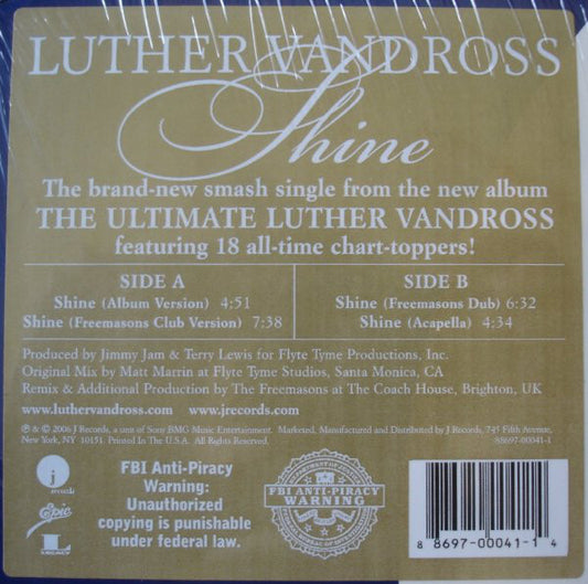 Luther Vandross : Shine (12")