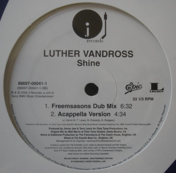 Luther Vandross : Shine (12")