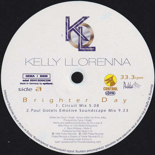 Kelly Llorenna : Brighter Day (12")
