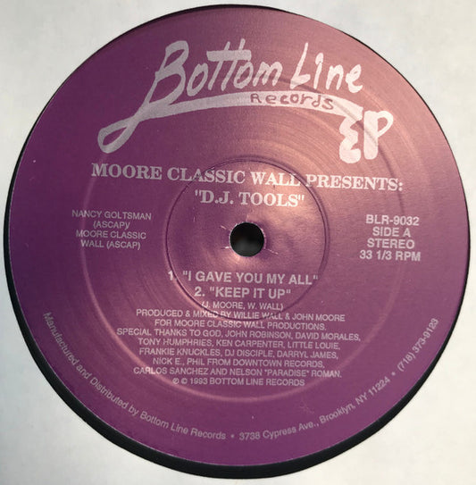 Moore Classic Wall : D.J. Tools (12", EP)