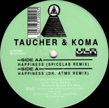 Taucher & DJ Koma : Happiness (12")