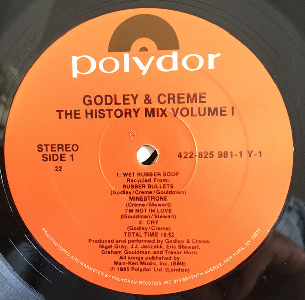 Godley & Creme : The History Mix Volume 1 (LP, Album)