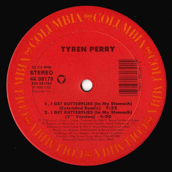 Tyren Perry : I Get Butterflies (In My Stomach) (12")