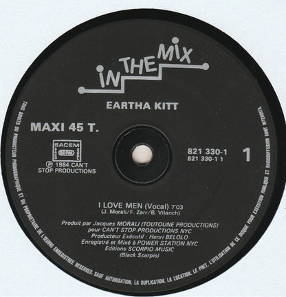 Eartha Kitt : I Love Men (12", Maxi)