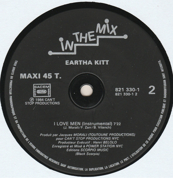 Eartha Kitt : I Love Men (12", Maxi)