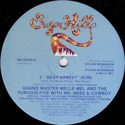 Grandmaster Melle Mel & The Furious Five ,With Mr. Ness : Beat Street / Internationally Known (12", Single, Pin)