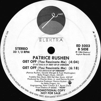 Patrice Rushen : Get Off (You Fascinate Me) (12", Promo)