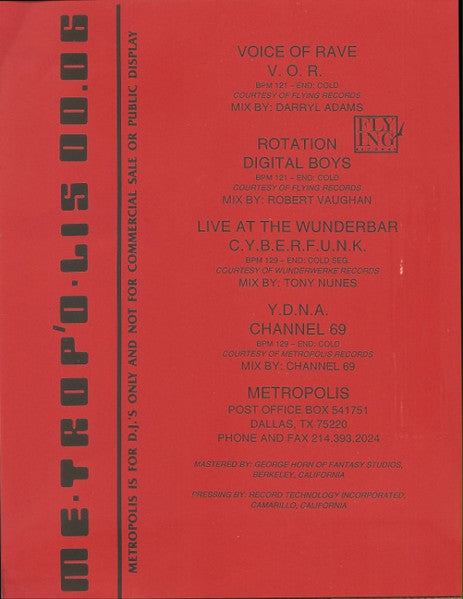 Various : Metropolis 00.06 (12")