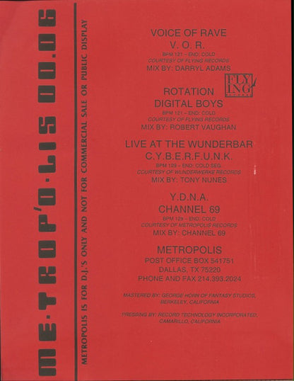 Various : Metropolis 00.06 (12")