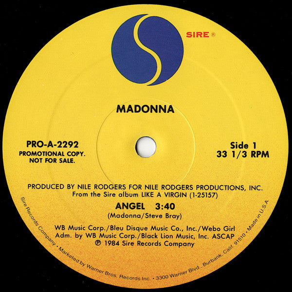 Madonna : Angel (12", Promo)