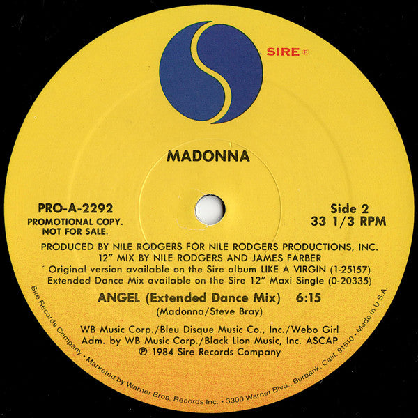 Madonna : Angel (12", Promo)