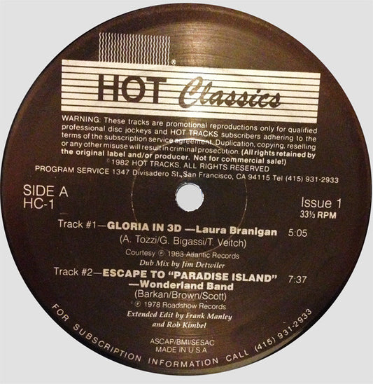 Various : Hot Classics, Issue 1 (12", EP, Comp, Promo)