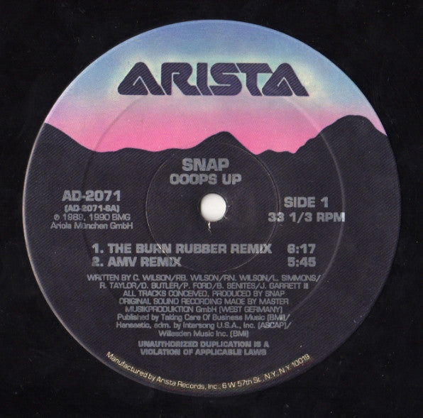 Snap* : Ooops Up (12")