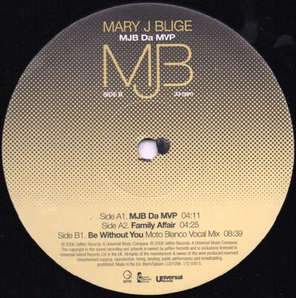 Mary J. Blige : MJB Da MVP (12")