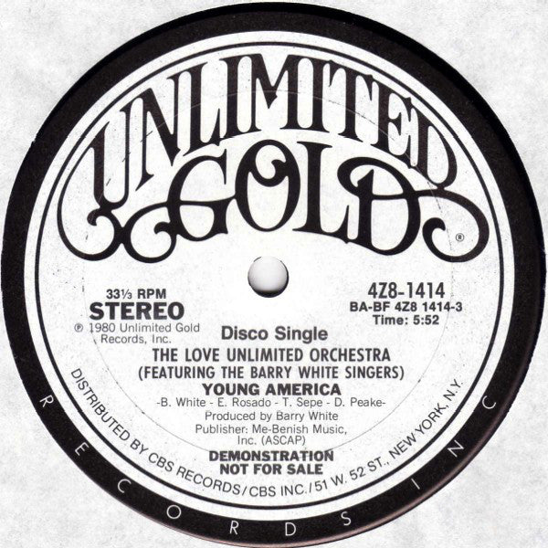 The Love Unlimited Orchestra* : Young America / Freeway Flyer (12", Single, Promo)