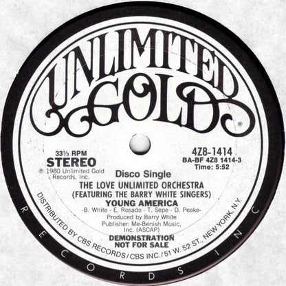 The Love Unlimited Orchestra* : Young America / Freeway Flyer (12", Single, Promo)