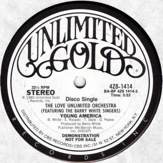 The Love Unlimited Orchestra* : Young America / Freeway Flyer (12", Single, Promo)