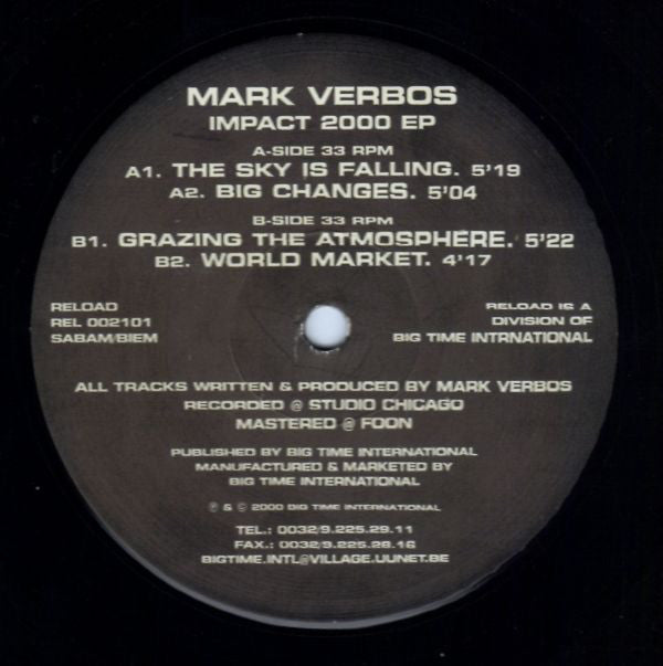 Mark Verbos : Impact 2000 EP (12", EP)