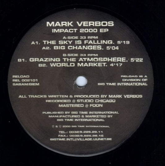 Mark Verbos : Impact 2000 EP (12", EP)