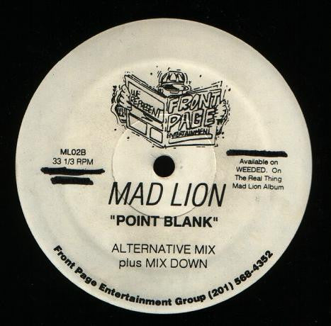 Mad Lion : Point Blank (12", Promo)