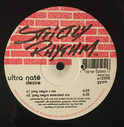 Ultra Naté : Desire (2x12")