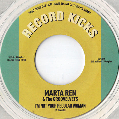 Marta Ren & The Groovelvets : I’m Not Your Regular Woman / Be Ma Fela (7", Ltd, RE, RP, Cle)