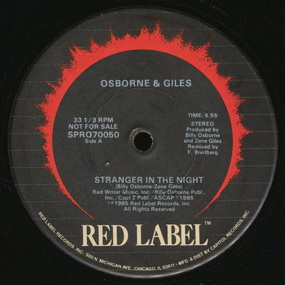 Osborne & Giles : Stranger In The Night (12", Promo)