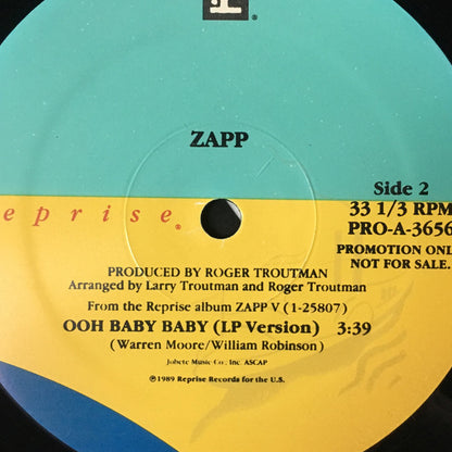 Zapp : Ooh Baby Baby (12", Promo)