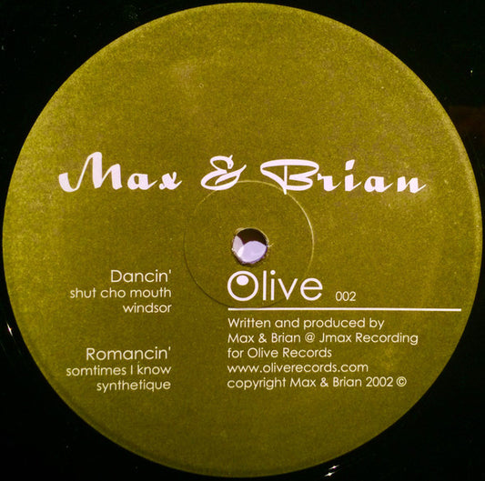 Max & Brian : Dancin' & Romancin' (12")