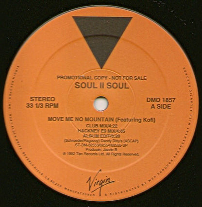 Soul II Soul : Move Me No Mountain (12", Promo)