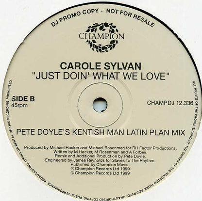 Carole Sylvan : Just Doin' What We Love (2x12", Promo)