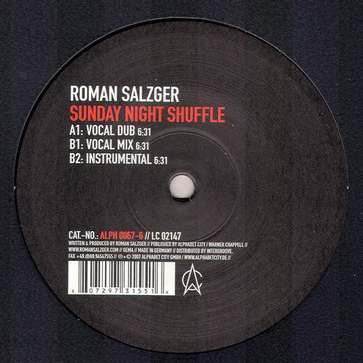 Roman Salzger : Sunday Night Shuffle (12")