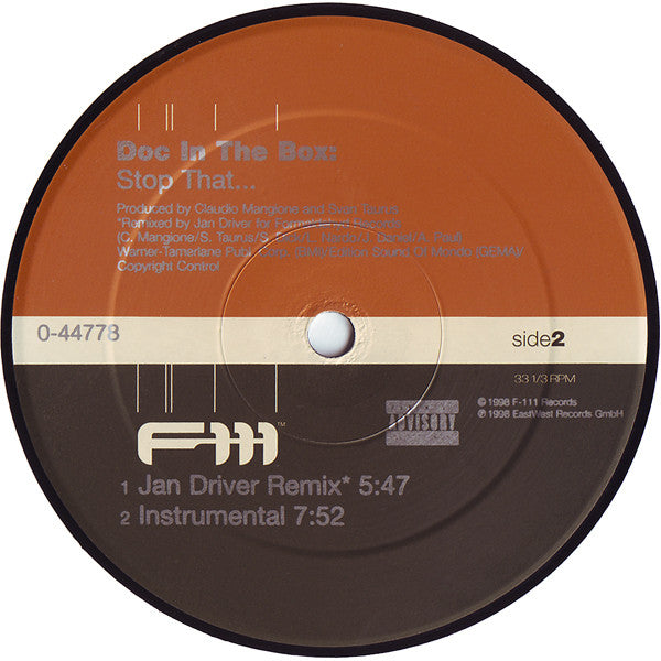 Doc In The Box : Stop That... (12")
