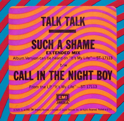 Talk Talk : Such A Shame (Extended Mix) (12", Single, Win)