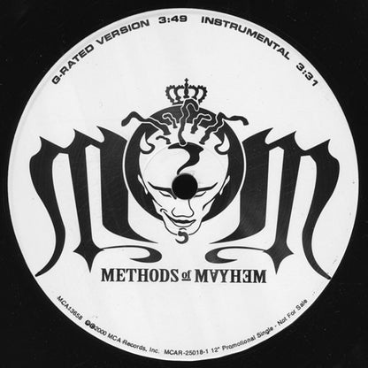 Methods Of Mayhem (2) : Proposition Fuck You (12", Single, Promo)