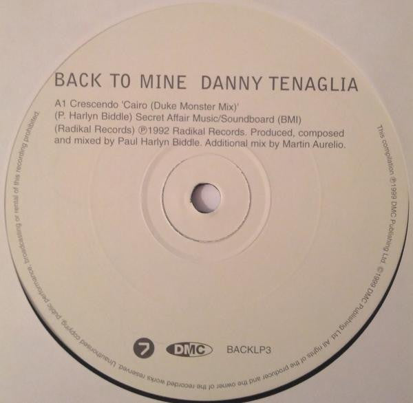 Danny Tenaglia : Back To Mine (3xLP, Comp)