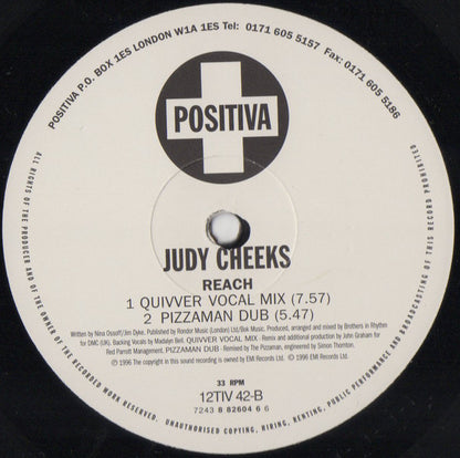 Judy Cheeks : Reach (12", Single)