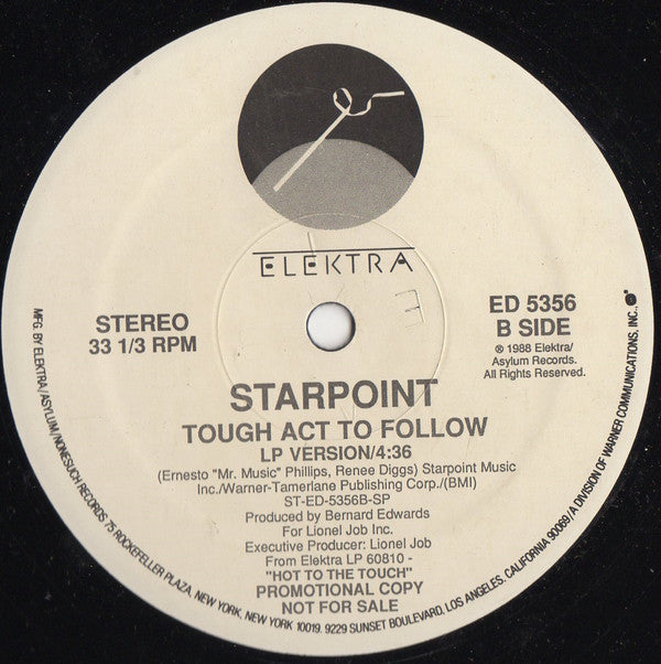 Starpoint : Tough Act To Follow (12", Promo, SRC)