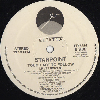 Starpoint : Tough Act To Follow (12", Promo, SRC)