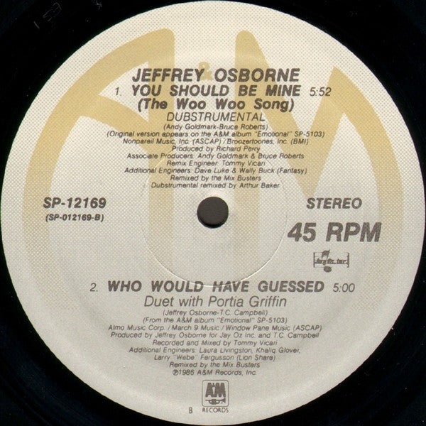 Jeffrey Osborne : You Should Be Mine (The Woo Woo Song) (12", Single, Ele)