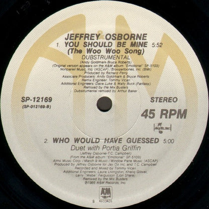 Jeffrey Osborne : You Should Be Mine (The Woo Woo Song) (12", Single, Ele)