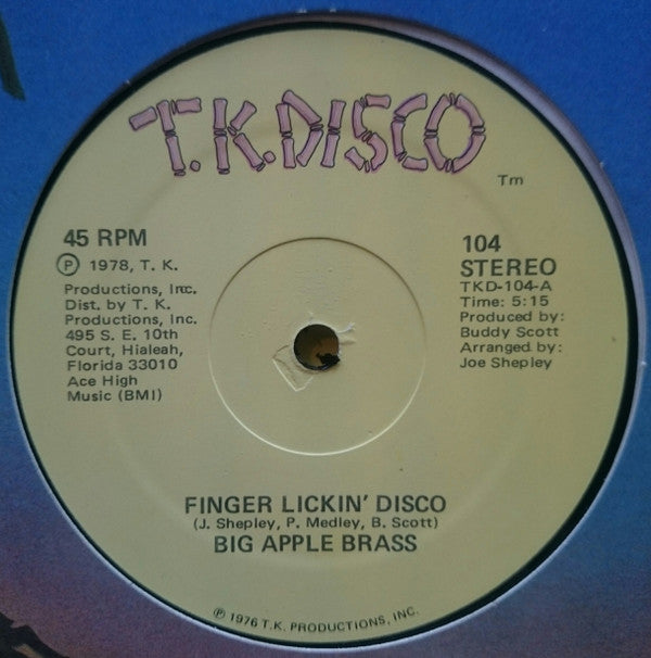 Big Apple Brass : Finger Lickin' Disco (12")